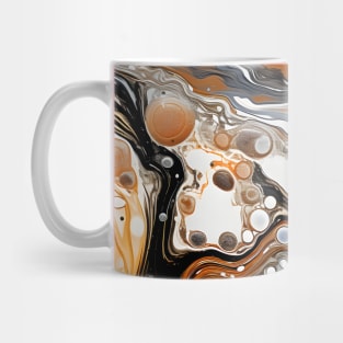 Monochrome with Autumn Hues Abstract Mug